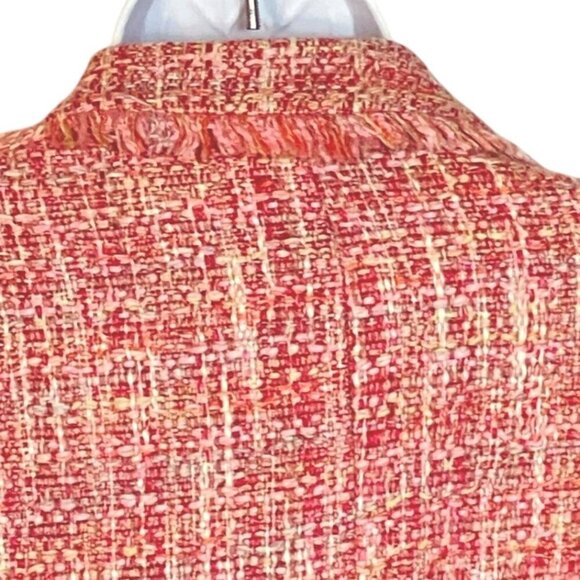 Vintage 1980s RL Richard NY Pink Tweed Jacket Size 16 - Picture 3 of 11